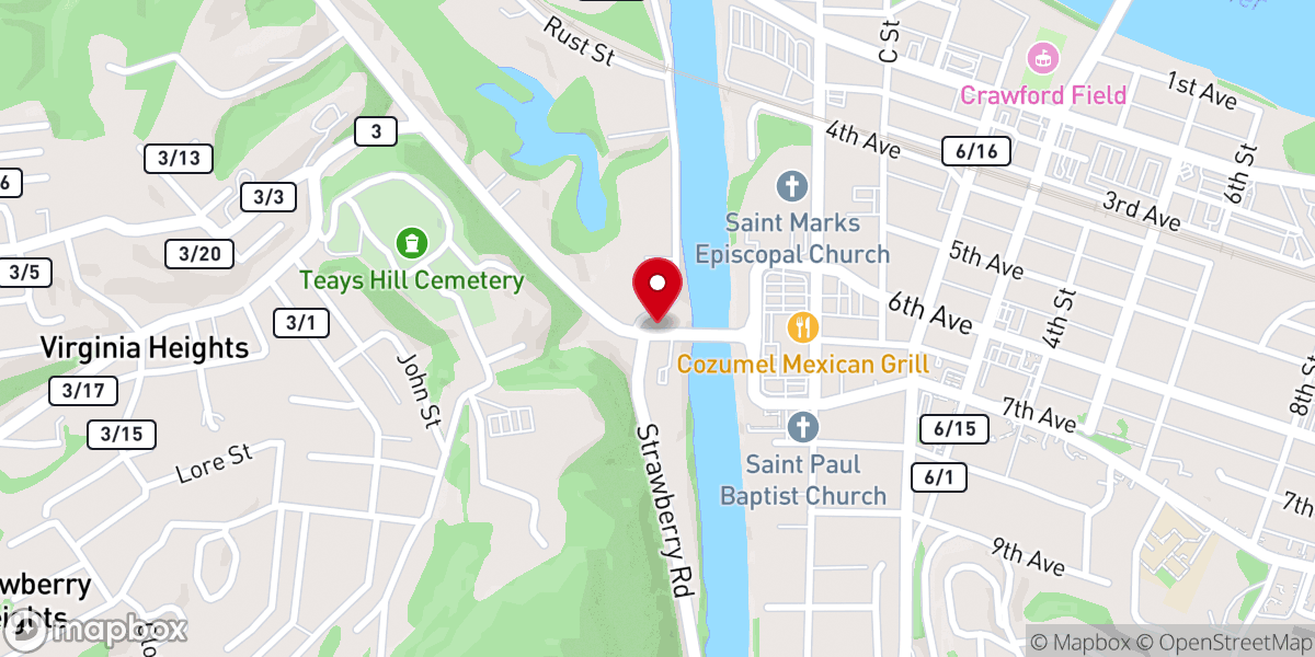Map showing location of Manna Ministries Outreach Center