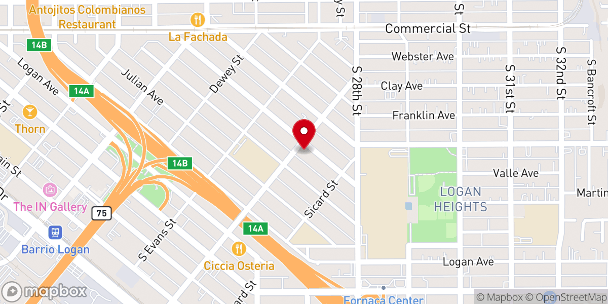 Map showing location of New Hope Friendship Church