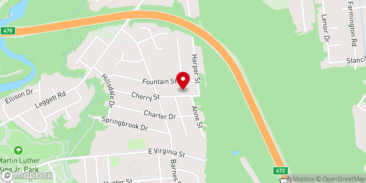 Map showing location of Rock of Ages United Holy Church