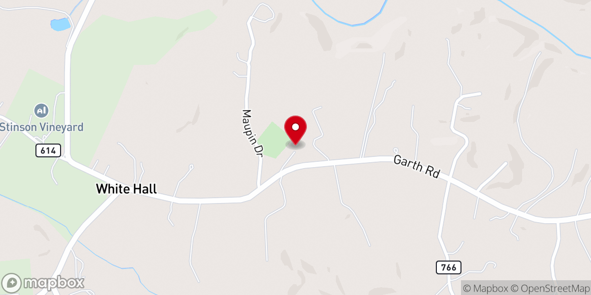 Map showing location of Mount Moriah Church