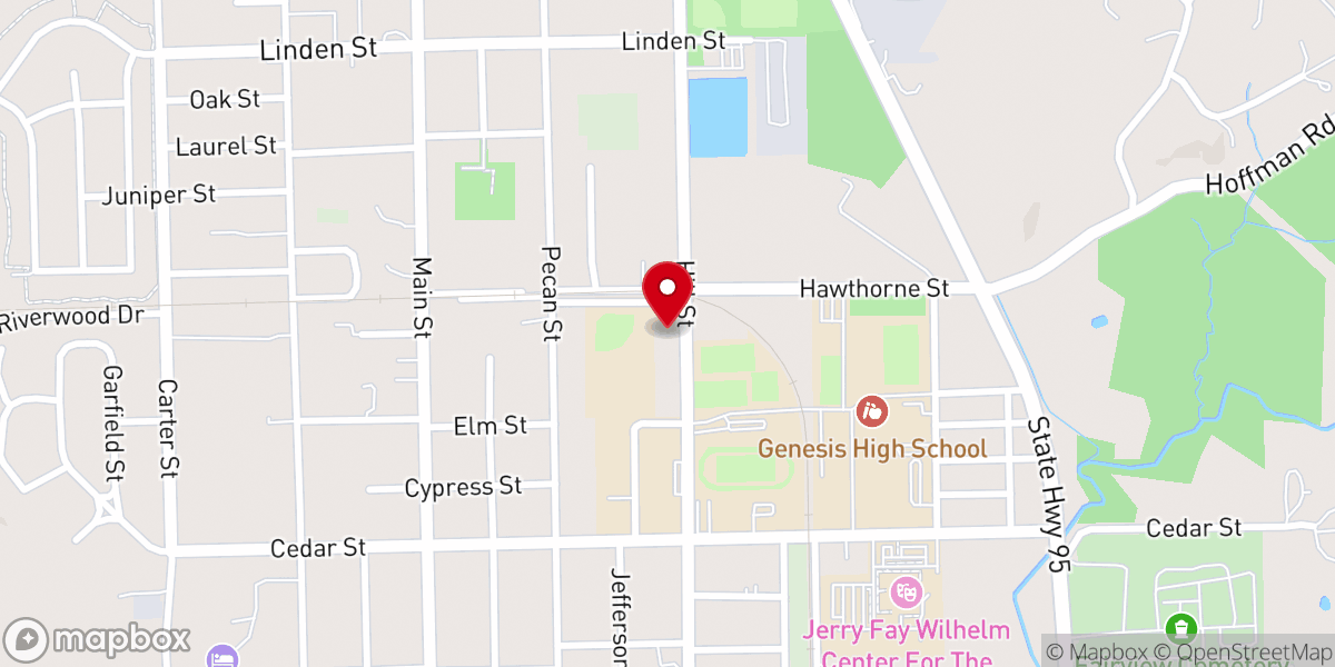 Map showing location of Dorcas Chapel Primitive Baptist