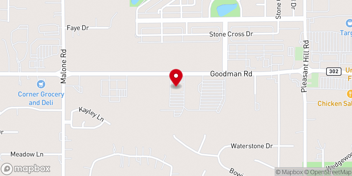 Map showing location of Longview Heights Baptist Church