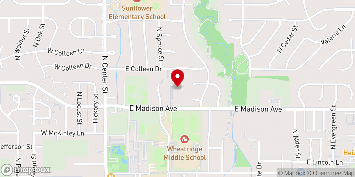 Map showing location of King of Kings Lutheran Church