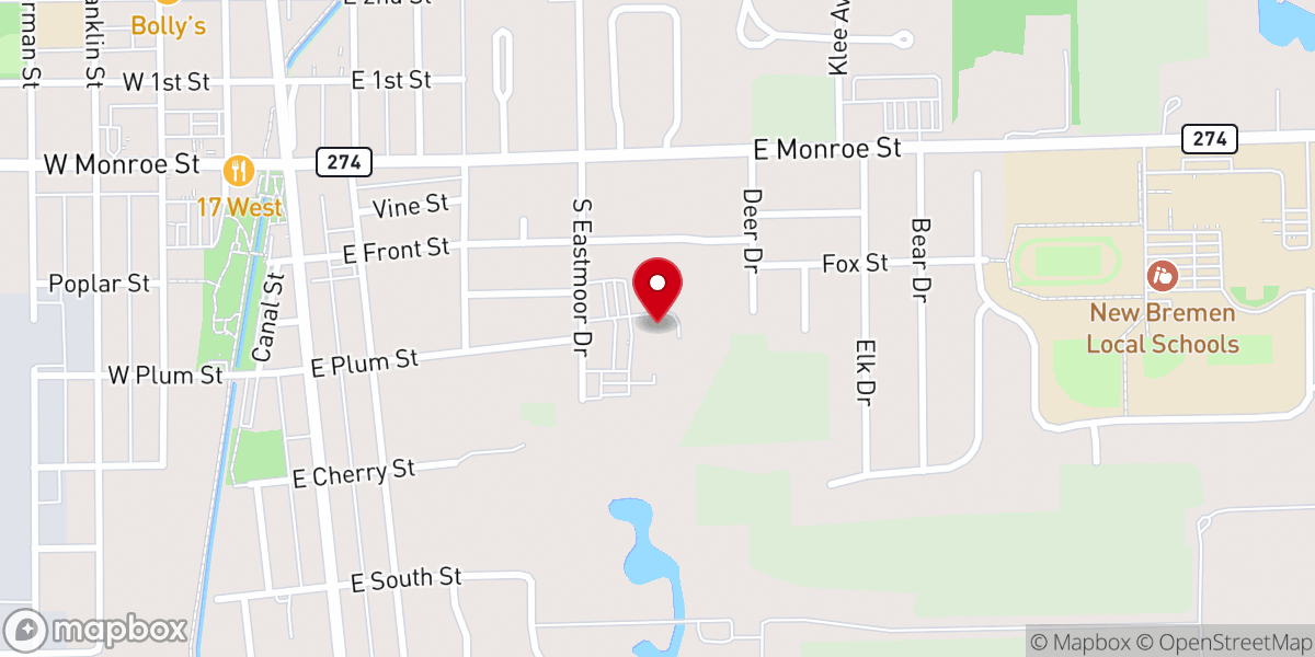 Map showing location of Holy Redeemer Catholic Church