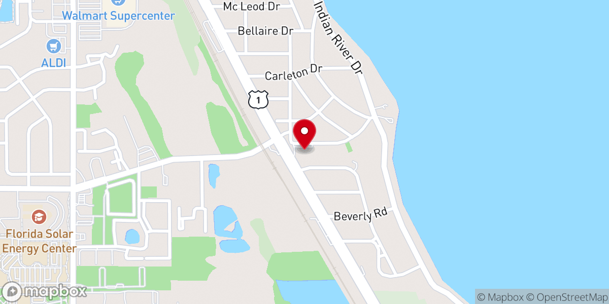 Map showing location of East Coast Church - Cocoa