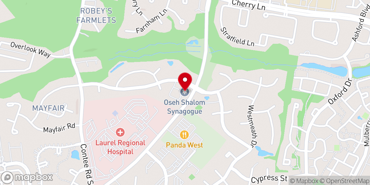 Map showing location of Christ International Ministries Church in Laurel Maryland