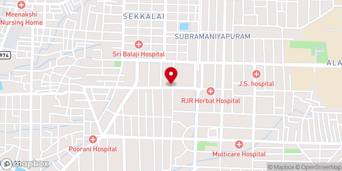 Map showing location of Arockiamatha Grotto ஆரோக்கியமாதா கெபி