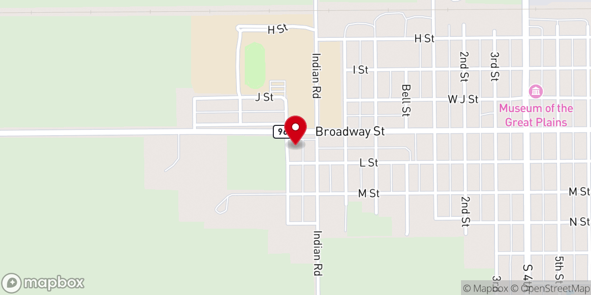 Map showing location of First Baptist Church