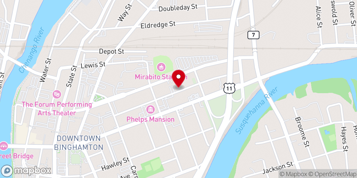Map showing location of Care for Arts and Hunger Incorporated