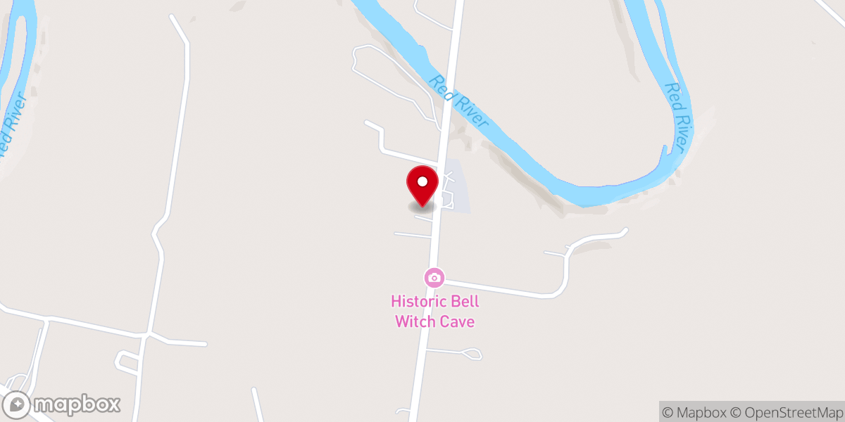 Map showing location of Bells Chapel Church