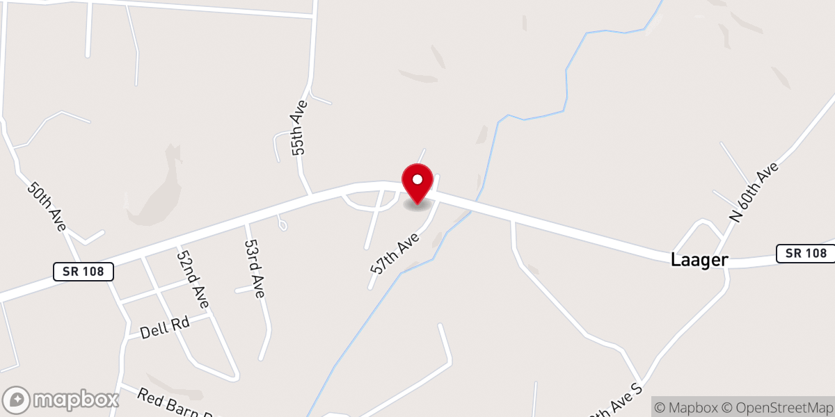 Map showing location of Gruelti-Laager First Baptist Church