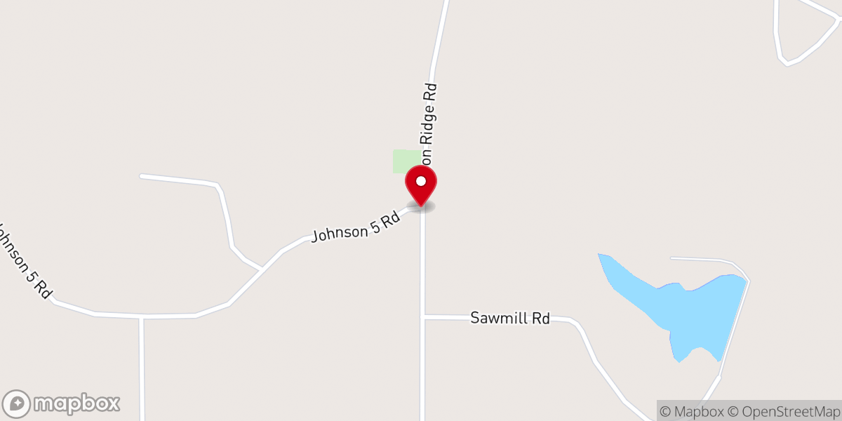Map showing location of Union Ridge Baptist Church