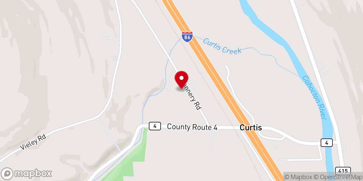 Map showing location of Curtis Baptist Bible Church