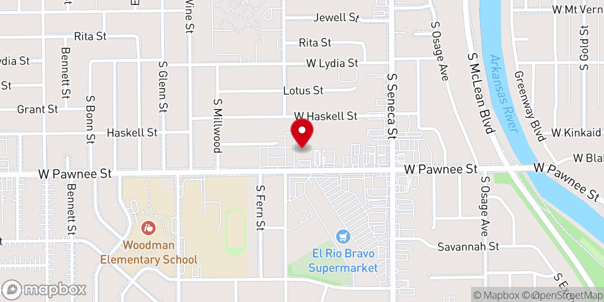 Map showing location of Grace Baptist Church