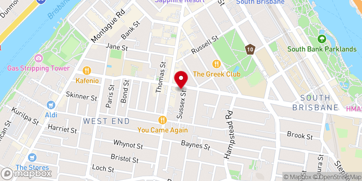 Map showing location of End Church