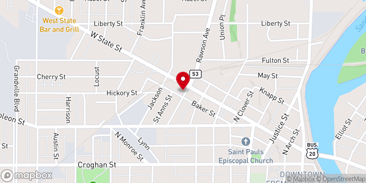 Map showing location of Fathers House of Ohio Ministries Inc