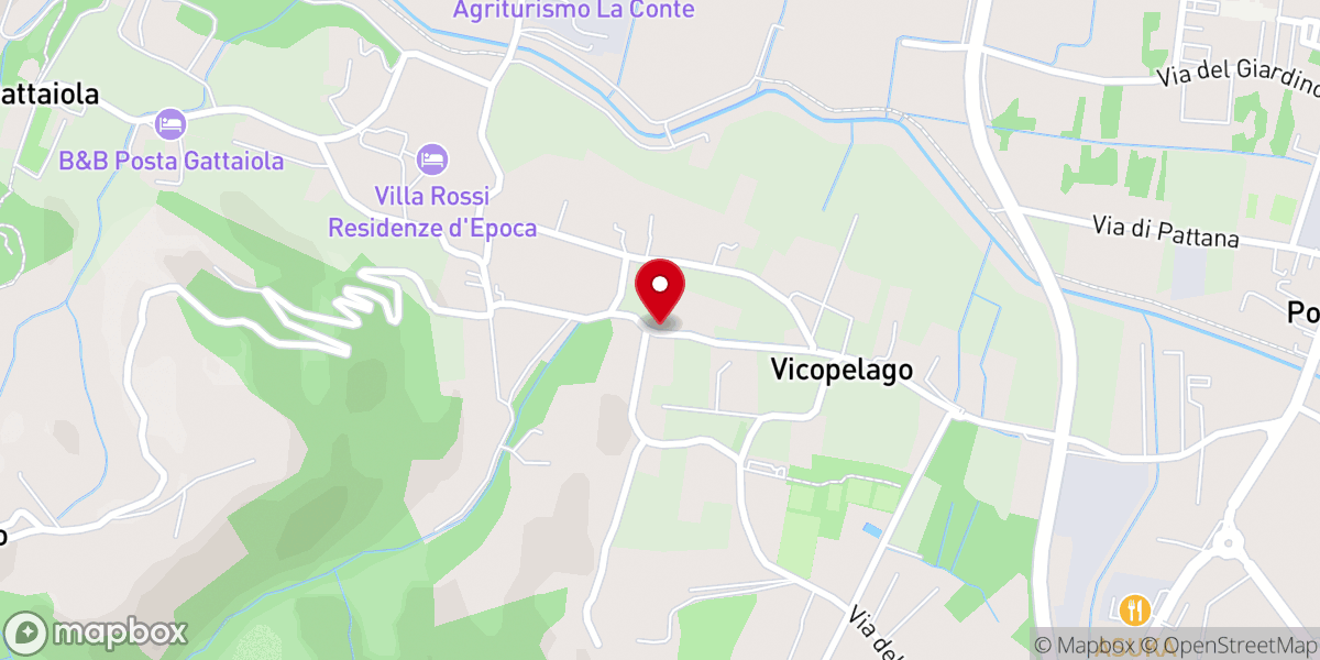 Map showing location of Monastero agostiniano di Vicopelago
