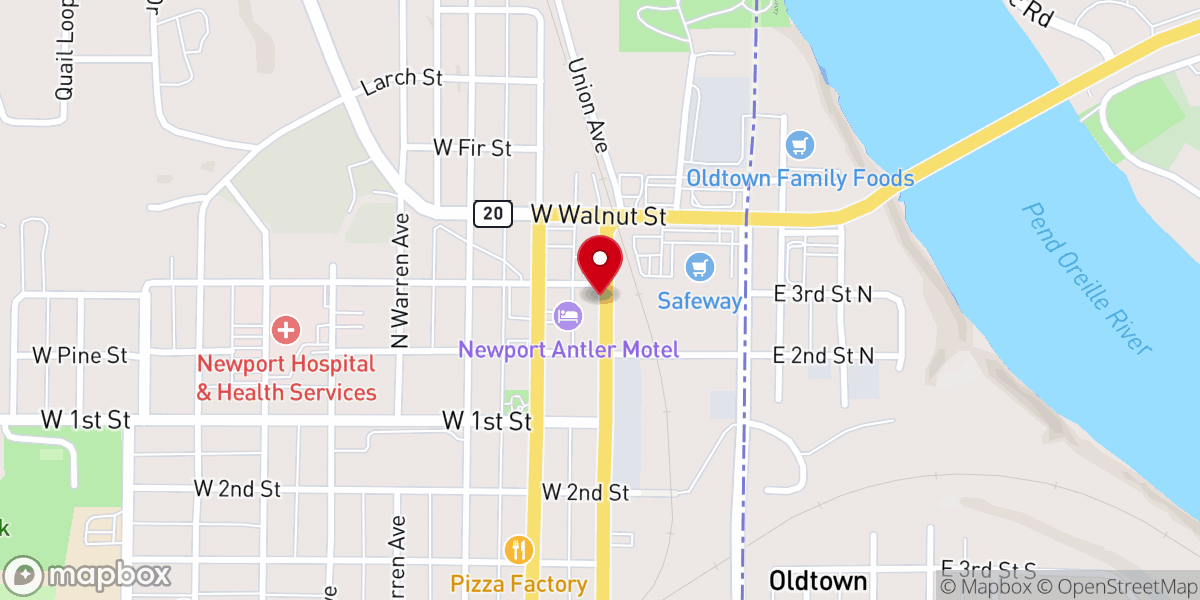 Map showing location of Blessed Hope Baptist Church