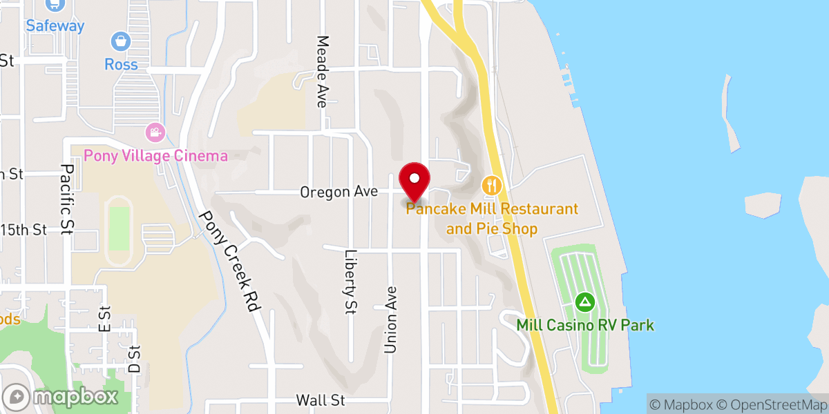 Map showing location of First Christian Church NB