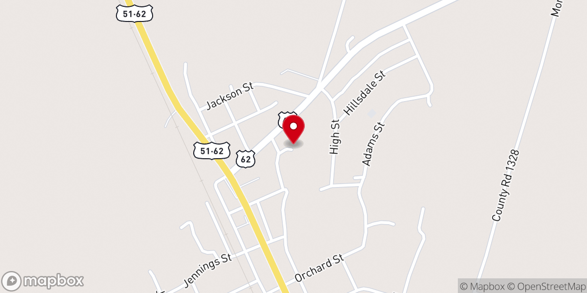 Map showing location of St John Missionary Baptist Church