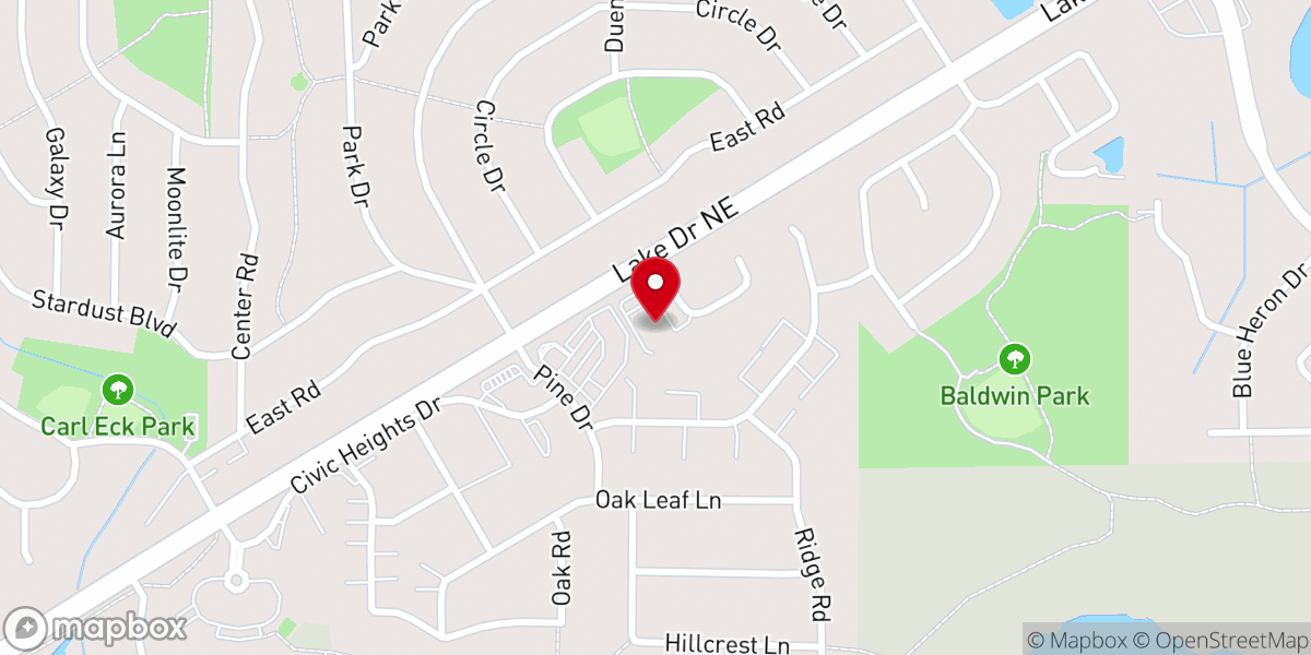 Map showing location of Good Shepherd Lutheran Church