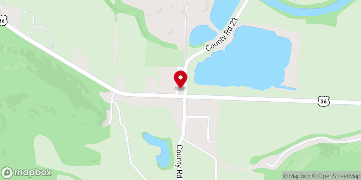 Map showing location of Prairie Chapel Methodist Church