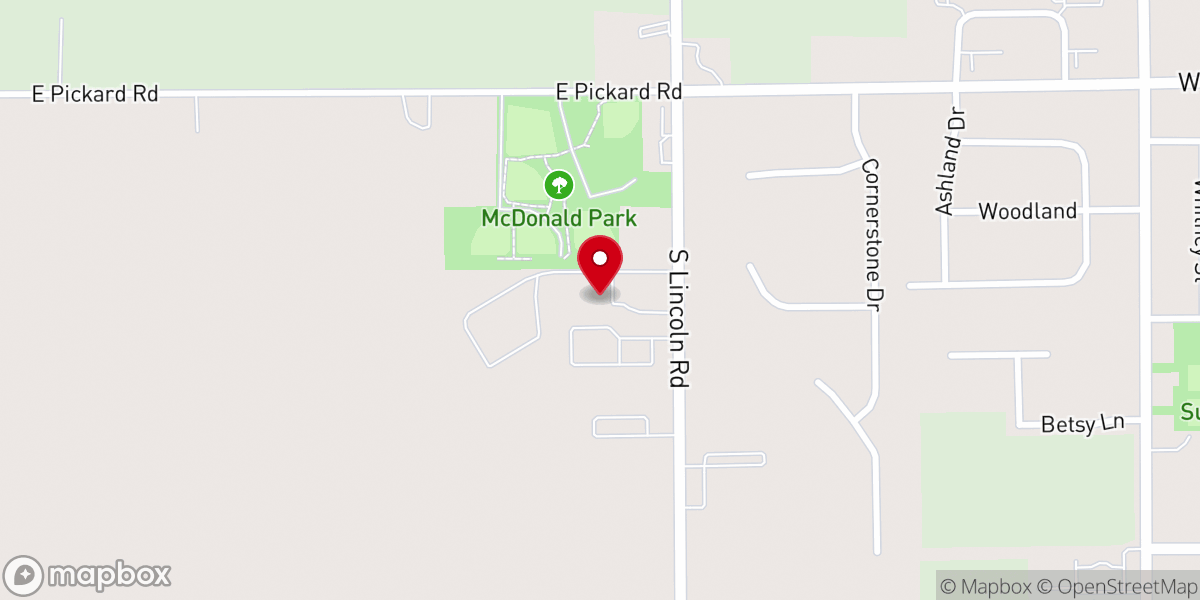 Map showing location of Cornerstone Church