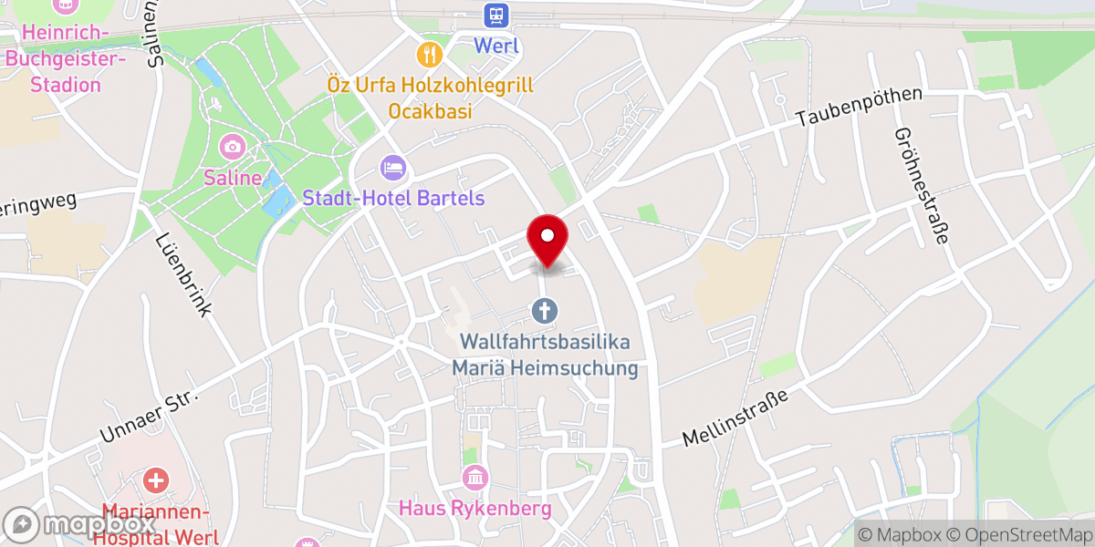 Map showing location of Franziskanerkloster