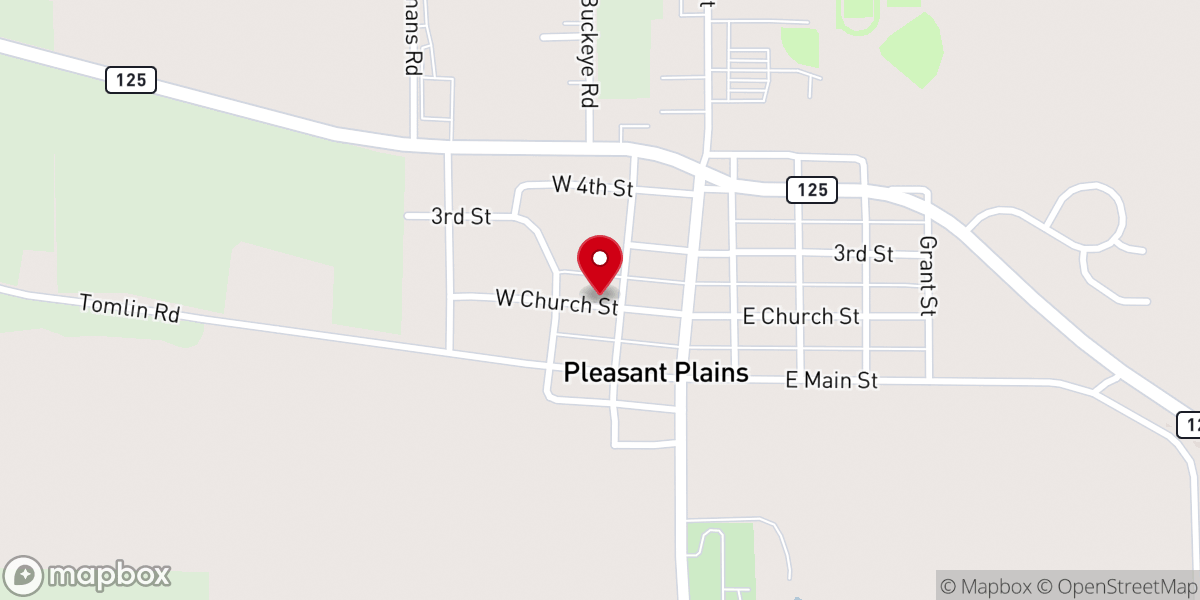 Map showing location of Peter Cartwright United Methodist