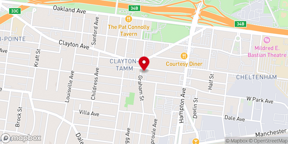 Map showing location of Saint Louis Bible Fellowship Church