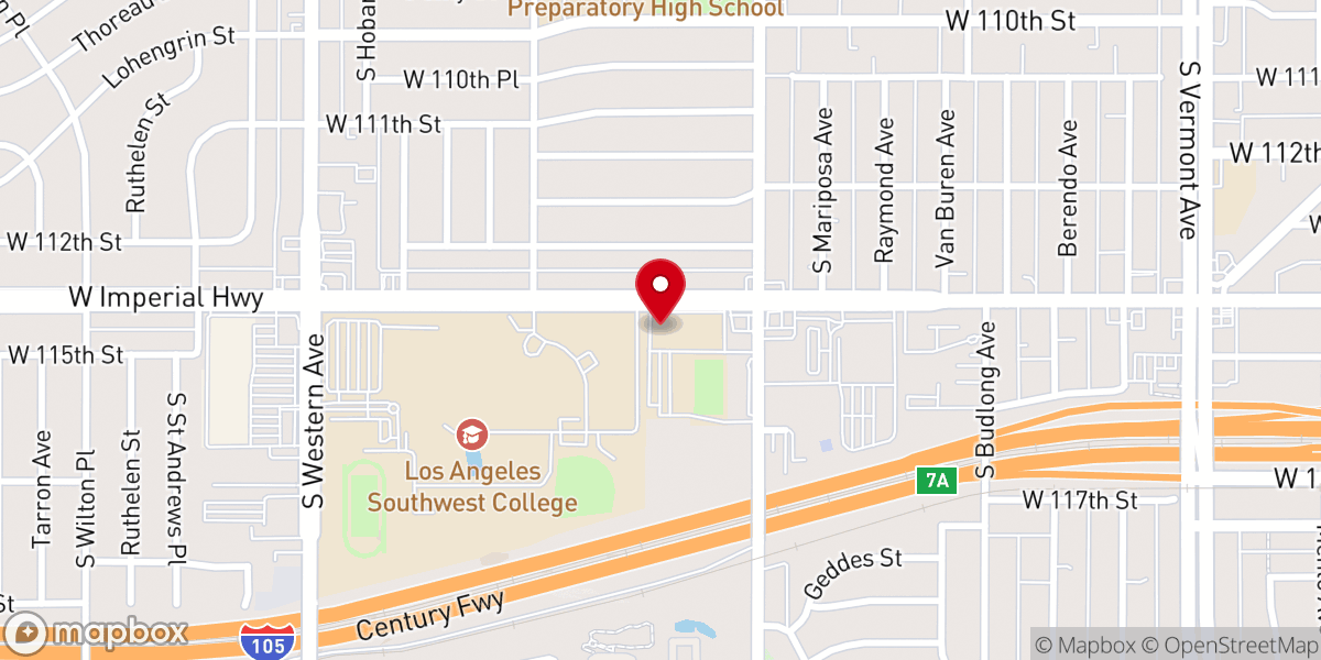 Map showing location of St. Frances X. Cabrini Church