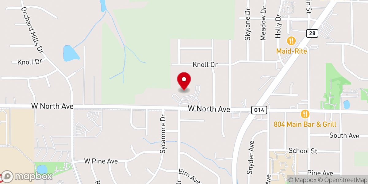 Map showing location of Fellowship Community Church