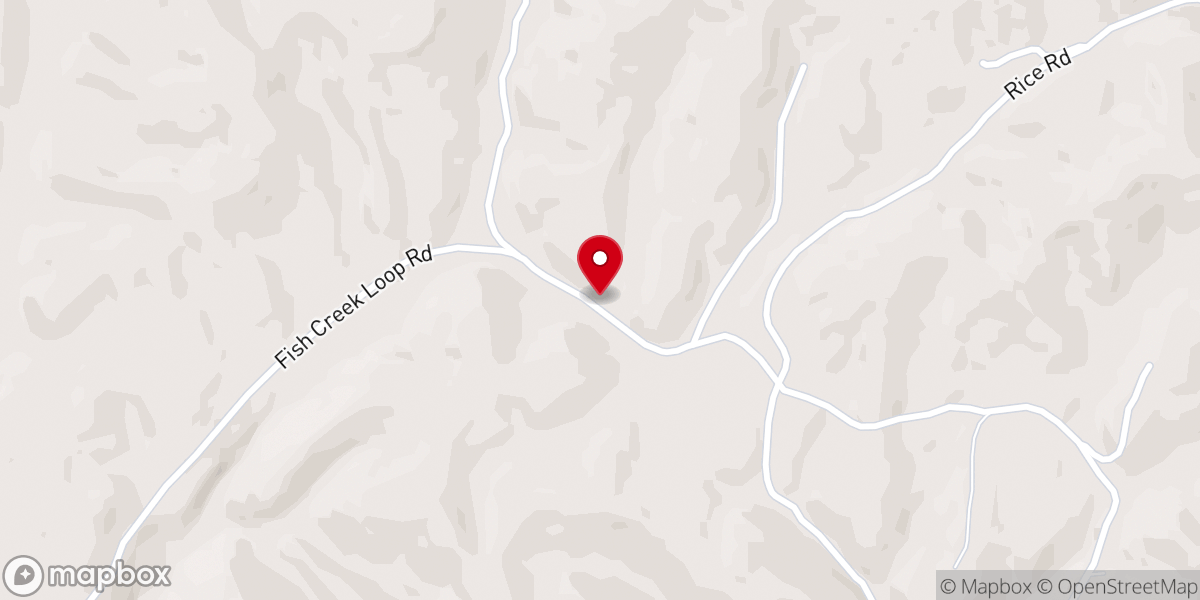 Map showing location of Fish Creek Bible Church
