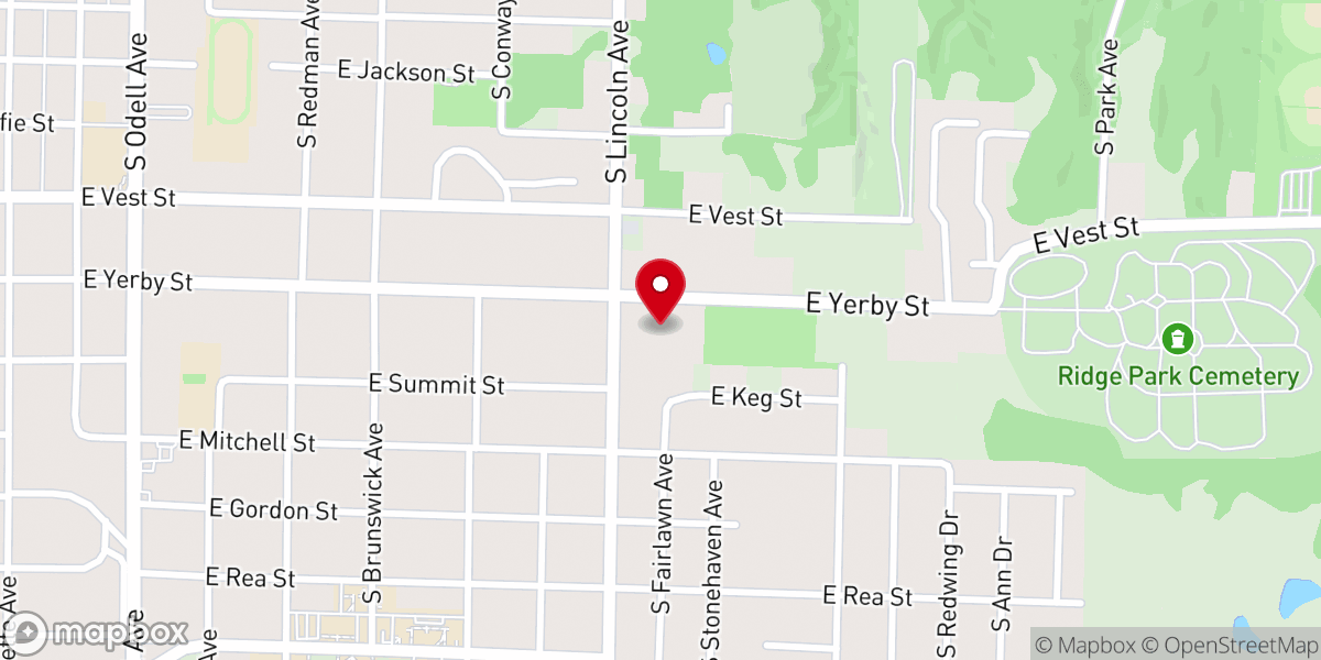 Map showing location of Covenant Presbyterian Church