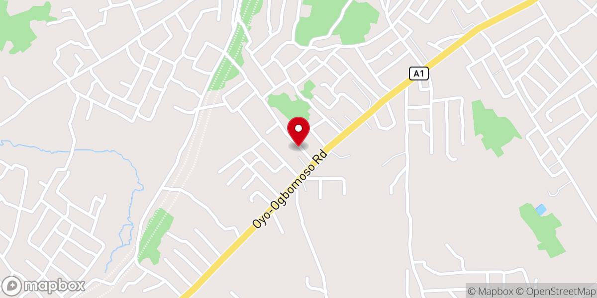 Map showing location of Peaceful Life Baptist Church