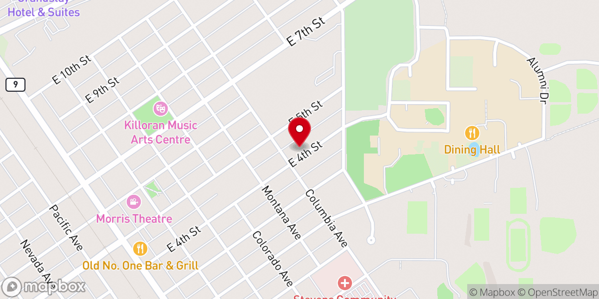 Map showing location of Outfitters For Adventure