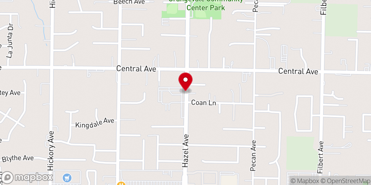 Map showing location of Church Alive Christian Center