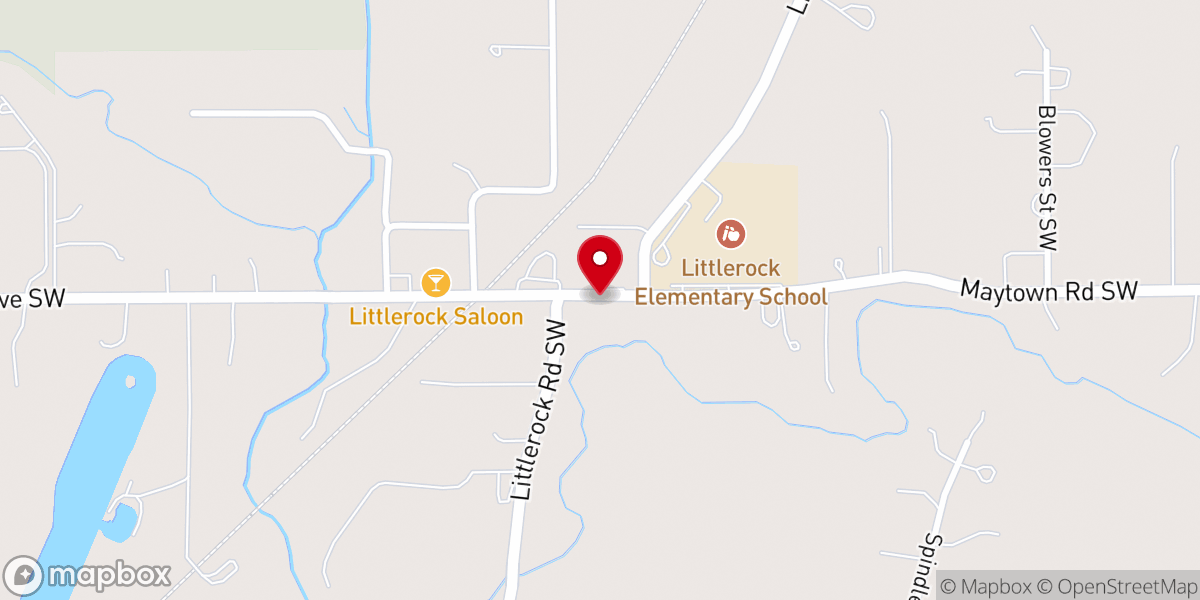 Map showing location of Littlerock
