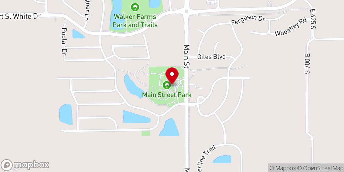 Map showing location of Main Street Park