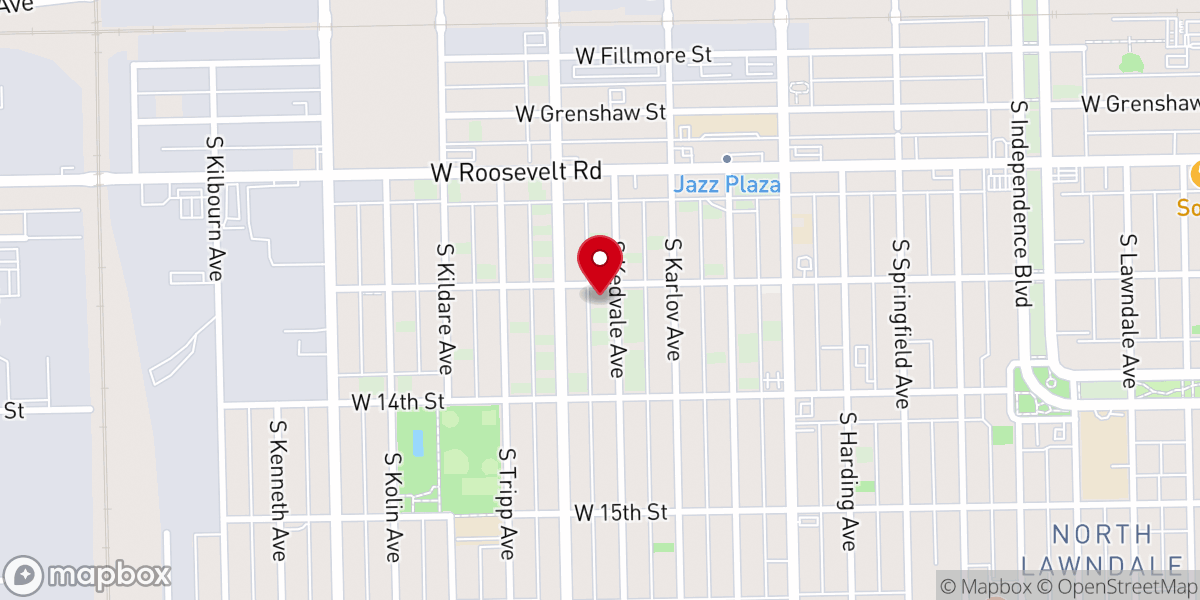 Map showing location of Kedvale New Mt Zion Baptist Church