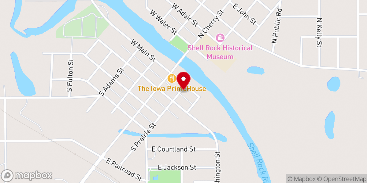 Map showing location of United Methodist Church