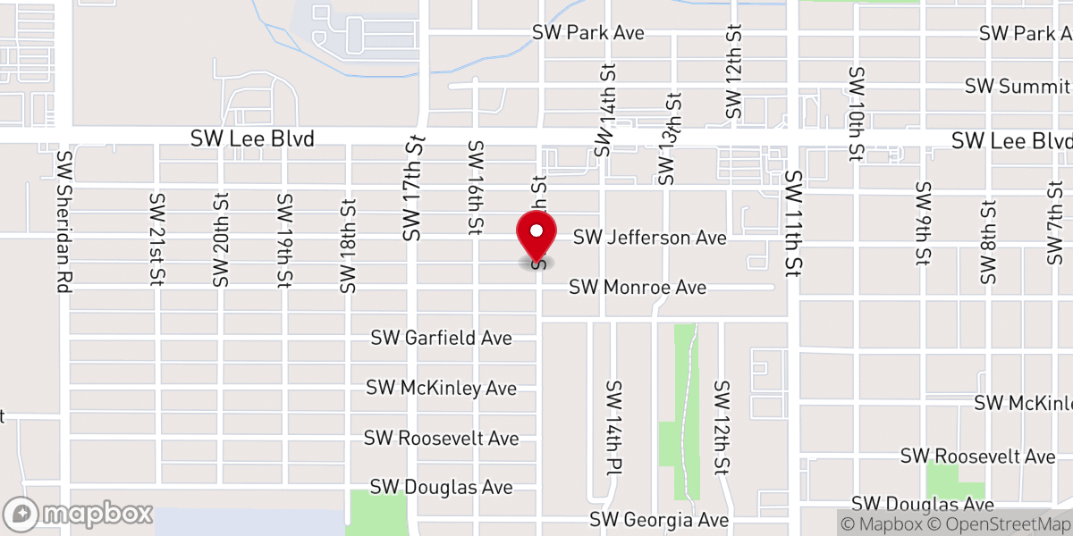 Map showing location of New Hope Church of God-Christ