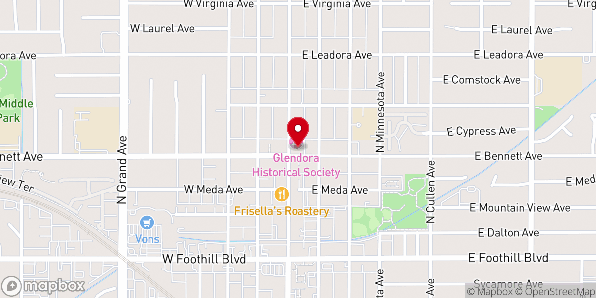 Map showing location of First Christian Church