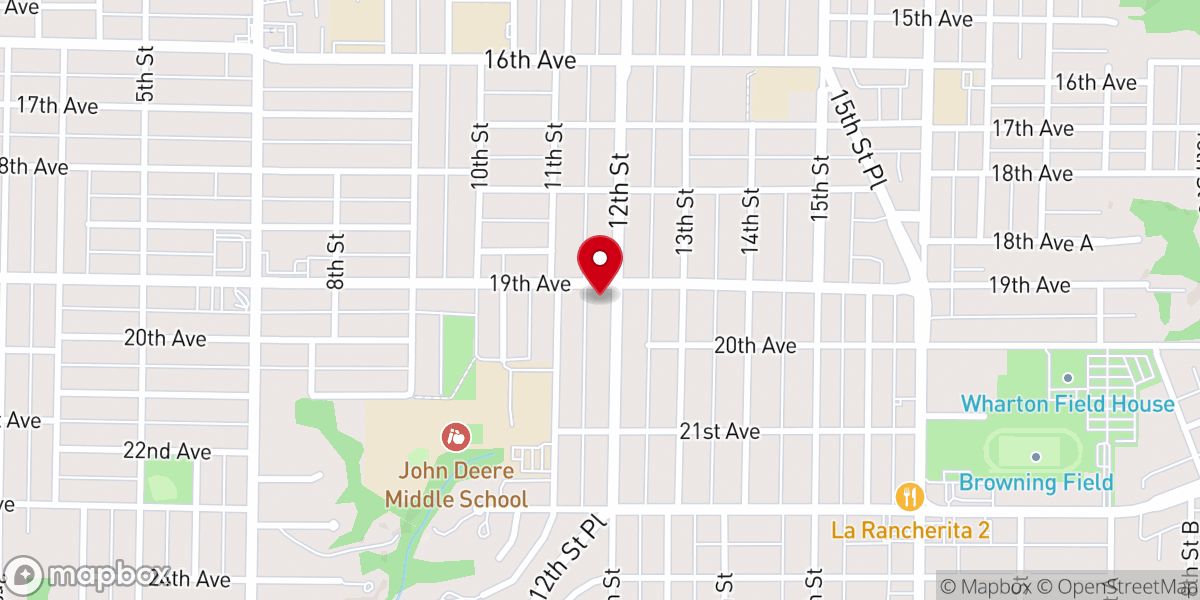 Map showing location of Central Baptist Church