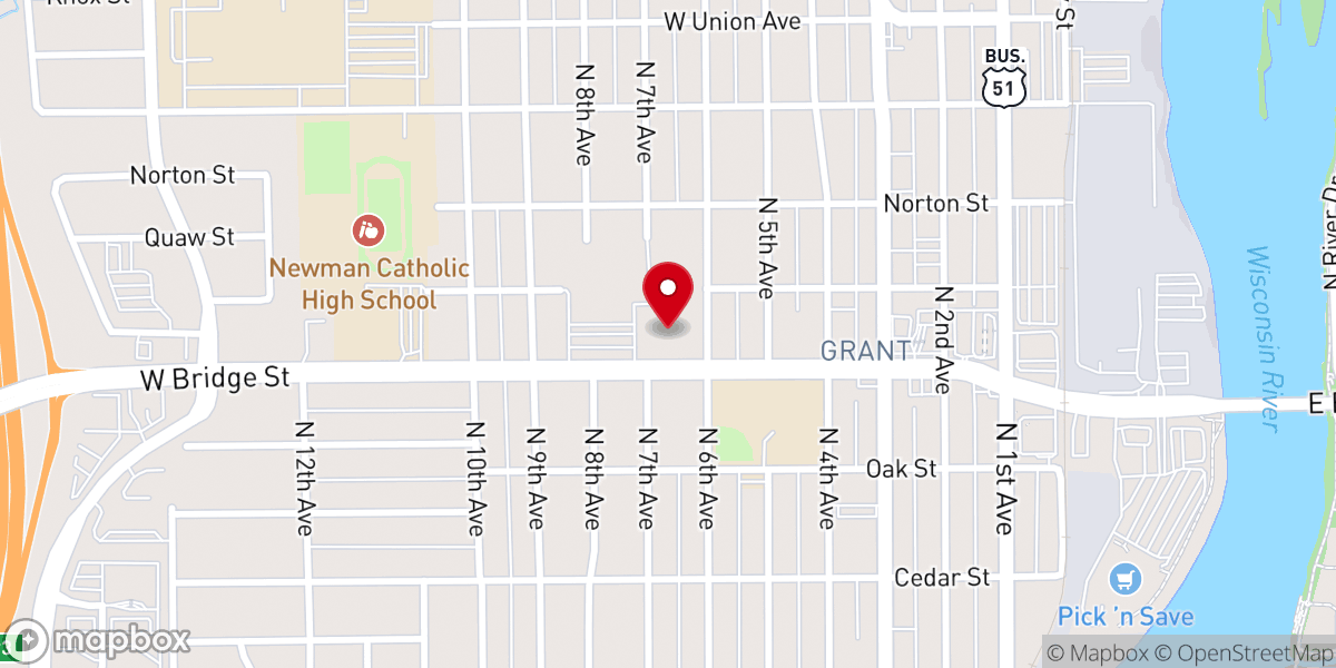 Map showing location of St. Anne Catholic Church