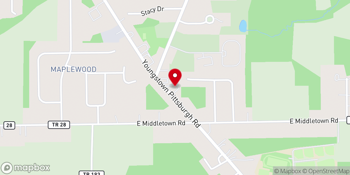 Map showing location of Zion Lutheran Church