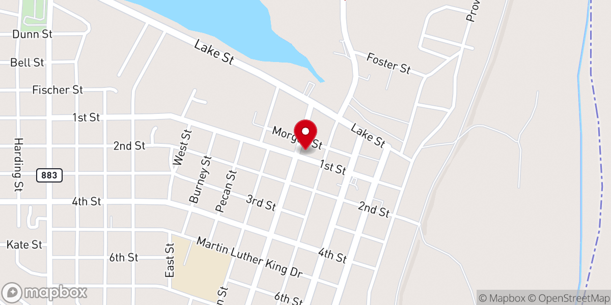 Map showing location of First United Methodist Church