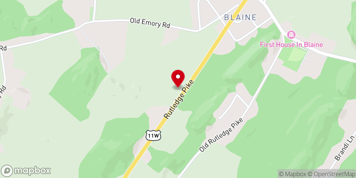 Map showing location of God's Little Mission Baptist Church