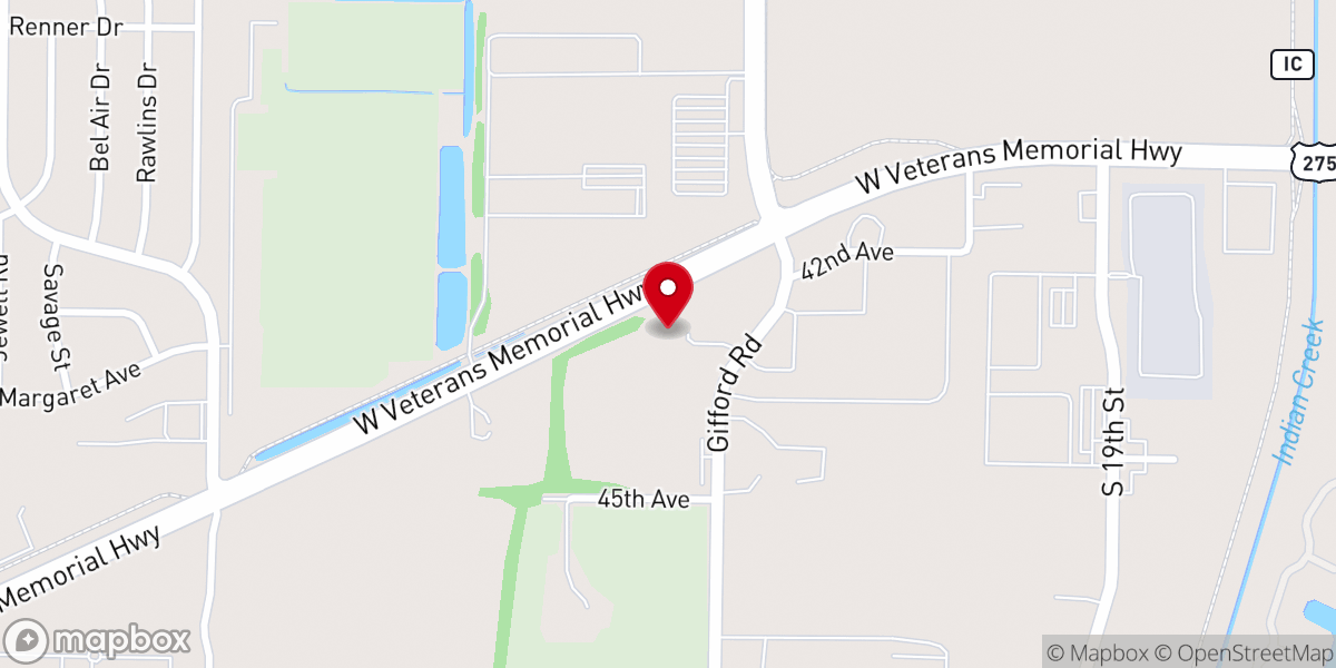Map showing location of Twin Cities Church