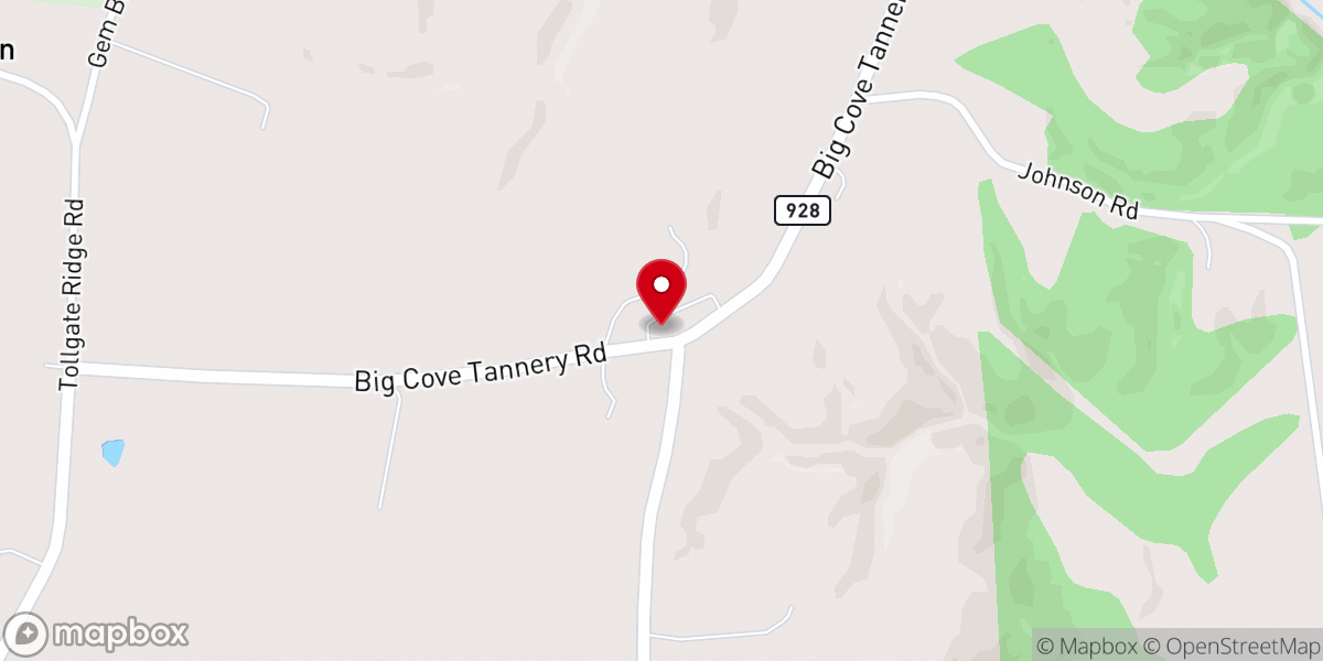 Map showing location of Damascus Christian Church